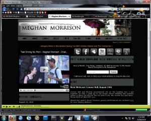 Meghan Morrison - My old website Former Website design for Canadian singer and songwriter, Meghan Morrison